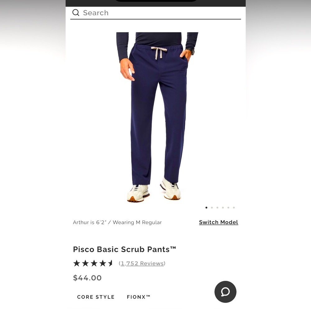 Figs Pisco Basic Scrub Pants Men's Navy Blue size large